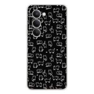 Чехол с принтом для Xiaomi Redmi 15 5G (AlphaPrint) Модные коты (Меленькие котики)