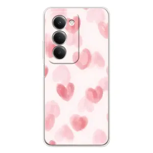 Чехол с розовым рисунком для Xiaomi Redmi 15 5G (Розовые сердечки)