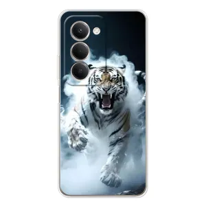 Чохол з картинкою 'Хижаки' для Xiaomi Redmi 15 5G (Білий тигр у диму)
