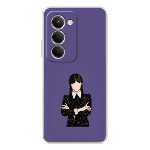 Чехлы Венсдей на Xiaomi Redmi 15 5G Уэнсдей (AlphaPrint) (Уэнздей в черном)
