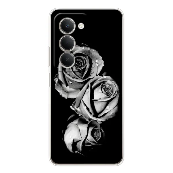 Чохол з принтом «Чорна троянда» для Xiaomi Redmi 15