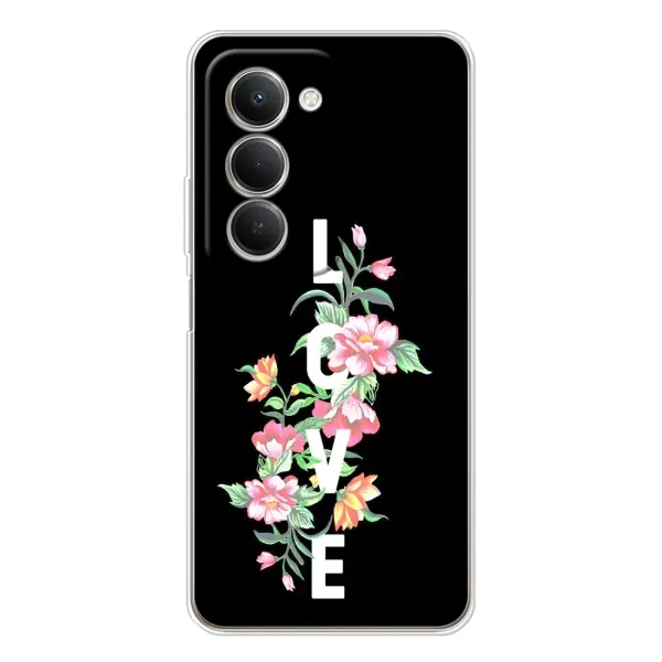 Чехол с принтом «Цветы LOVE» для Xiaomi Redmi 15
