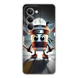 Чехол с мемом Тралалело тралала на Xiaomi Redmi 15 (Капучино асасино)