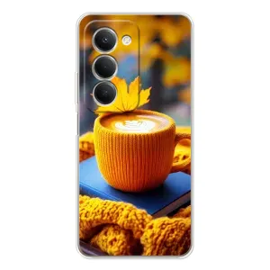 Чехол с уникальным дизайном «Осень с кофе» для Xiaomi Redmi 15 (Кофе на желтом пледе)