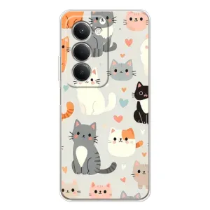Чехол с рисунком кот на Xiaomi Redmi 15 (Коллаж котов)