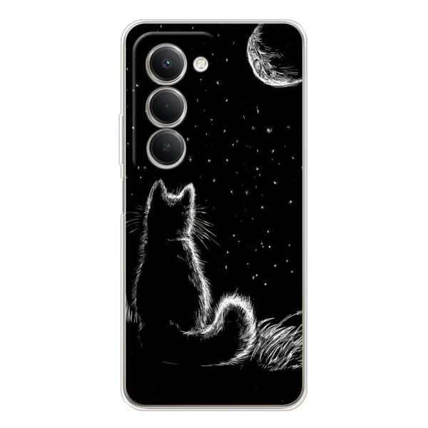 Чехол с принтом «Котик и луна» для Xiaomi Redmi 15 Чехол с принтом «Котик и луна» для Xiaomi Redmi 15