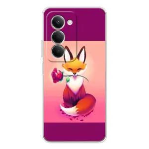 Чехлы с картинкой Лисички для Xiaomi Redmi 15 (VPrint) (Лисичка с розочкой)