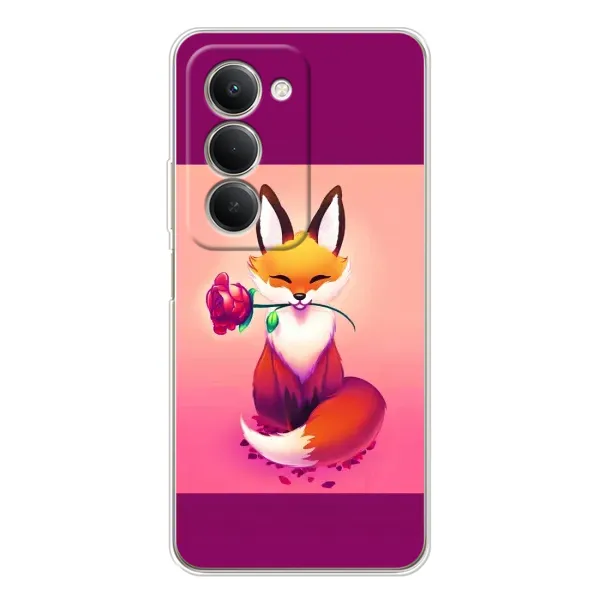 Чехол с принтом «Лисичка с розочкой» для Xiaomi Redmi 15 Чехол с принтом «Лисичка с розочкой» для Xiaomi Redmi 15