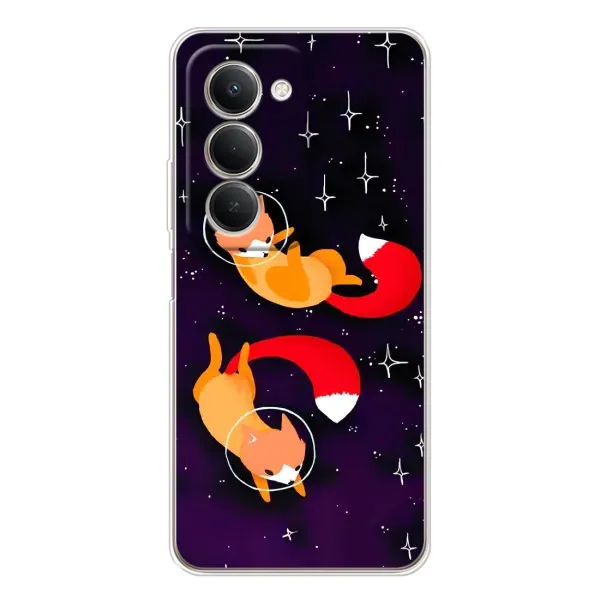 Чехол с принтом «Лисички космонавты» для Xiaomi Redmi 15 Чехол с принтом «Лисички космонавты» для Xiaomi Redmi 15