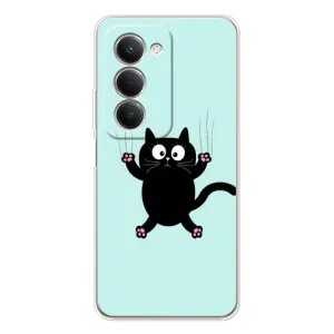Чехол с принтом для Xiaomi Redmi 15 (AlphaPrint) Модные коты (Падающий кот)