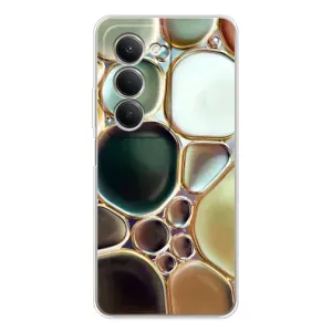 Мраморный чехол на Xiaomi Redmi 15 (VPrint) (Радужный Мрамор)