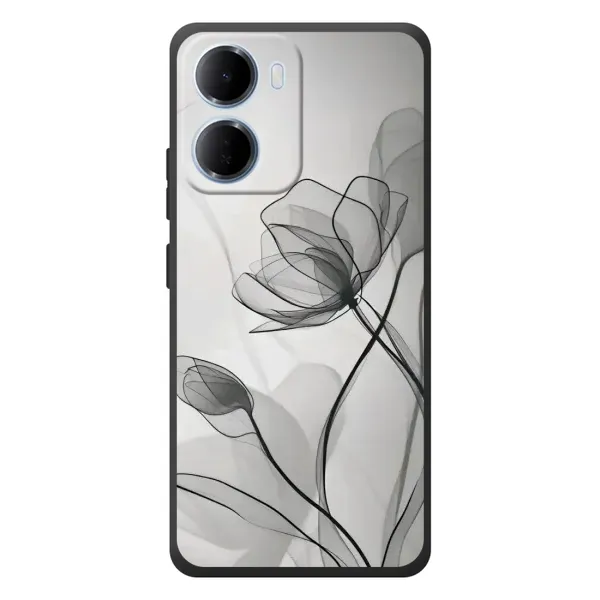 Чохол з принтом «Чорні квіти» для Xiaomi Redmi 15a Чохол з принтом «Чорні квіти» для Xiaomi Redmi 15a