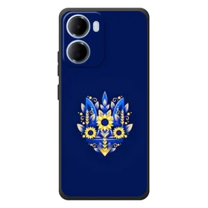 Чохли для Xiaomi Redmi 15a Укр. Символіка (AlphaPrint) (Квітковий Герб)