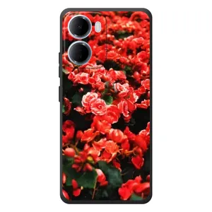 Чохли з квітами для Xiaomi Redmi 15a (VPrint) (Квіти червоні)