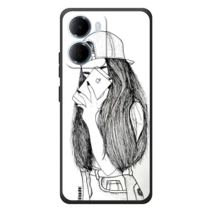 Чохол з друком для Xiaomi Redmi 15a - (Мода) (AlphaPrint) (Фото дівчини)