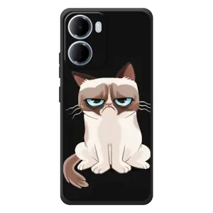 Чохол з принтом для Xiaomi Redmi 15a (AlphaPrint) Модні коти (Сумний кіт)