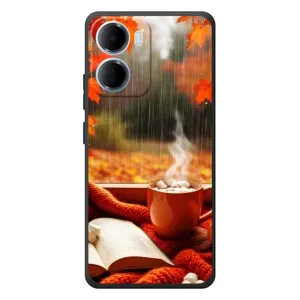 Чохол з унікальним дизайном 'Осінь з кавою' для Xiaomi Redmi 15a (Кава і дощ)
