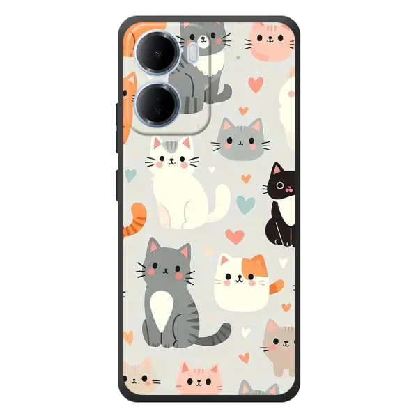Чохол з принтом «Колаж котів» для Xiaomi Redmi 15a