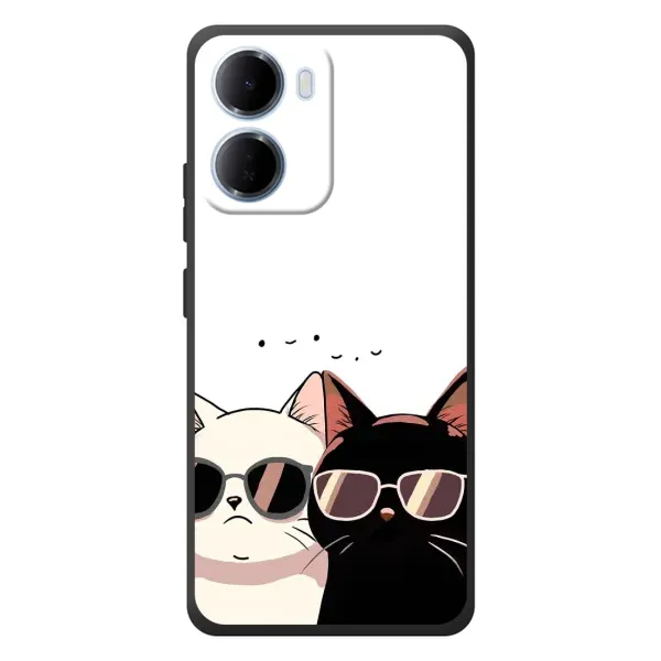 Чохол з принтом «Коти в окулярах» для Xiaomi Redmi 15a