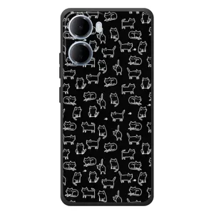 Чохол з принтом для Xiaomi Redmi 15a (AlphaPrint) Модні коти (Маленькі котики)