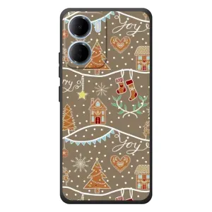 Новорічні, Святкові Чохли для Xiaomi Redmi 15a - 2024 год (Новорічні пряники)