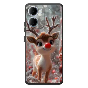 Яскравий чохол для Xiaomi Redmi 15a з Зимові Оленята (Олень з носом)