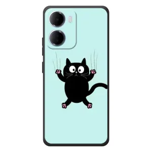 Чохол з принтом для Xiaomi Redmi 15a (AlphaPrint) Модні коти (Падаючий кіт)