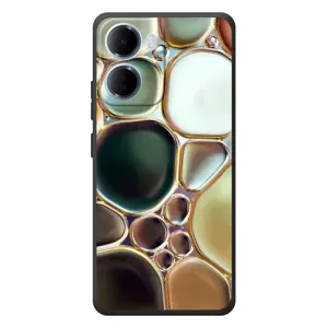 Мраморний чехол на Xiaomi Redmi 15a (VPrint) (Радужний Мрамор)