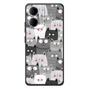 Чохли з Котиками для Xiaomi Redmi 15a (VPrint) (Мальовані котики)