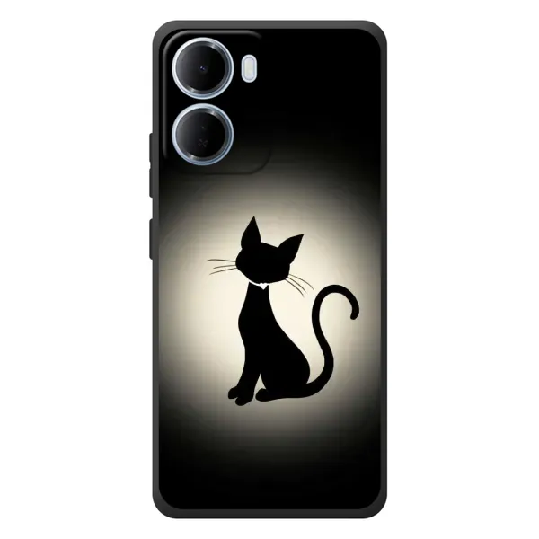 Чохол з принтом «Силует котика» для Xiaomi Redmi 15a