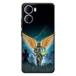 Чехлы с картинкой ЗСУ для Xiaomi Redmi 15a (AlphaPrint) (Солдат ЗСУ)