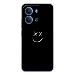 Чехол для Сяоми Редми 15С 5г - (AlphaPrint) с печатью (ТОП продаж) (Смайл)