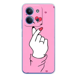 Чехол с принтом для Xiaomi Redmi 15C 5g (AlphaPrint - Знак сердечка) (Знак Love)