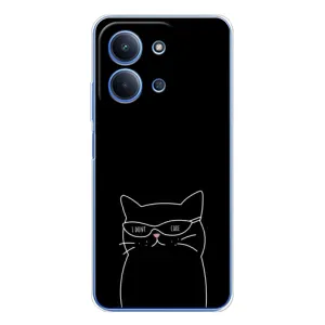 Чехол с рисунком кот на Xiaomi Redmi 15C (Равнодушный кот)