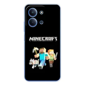 Чехол Майнкрафт на Xiaomi Redmi 15C (AlphaPrint) Minecraft (герои Minecraft)