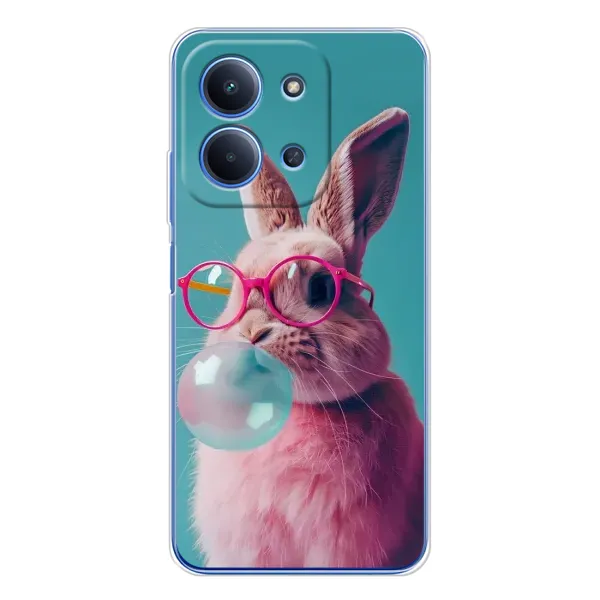 Чехол с принтом «Кролик в очках» для Xiaomi Redmi 15C