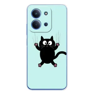 Чохол з принтом для Xiaomi Redmi 15C (AlphaPrint) Модні коти (Падаючий кіт)