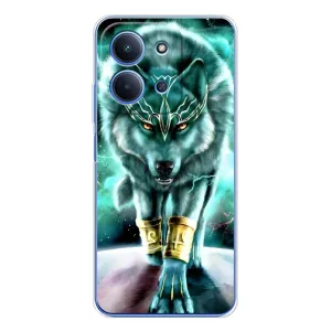 Защитные чехлы для Редми 15С (AlphaPrint) (ХИТ продаж) ВОЛК (Яркий волк)