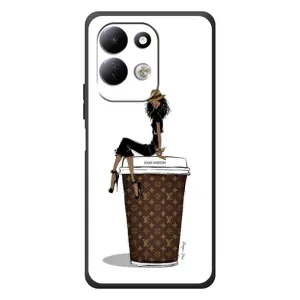 Чехлы Луи Витон для Xiaomi Redmi 17 (AlphaPrint - LOUIS VUITTON) (кофе LOUIS VUITTON)