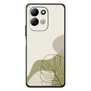 Силконовий чохол з принтом в квітах на Xiaomi Redmi 17 (Зелена монстера дизайн)