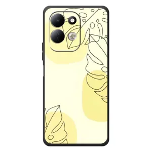 Силконовий чохол з принтом в квітах на Xiaomi Redmi 17 (Жовта монстера арт)