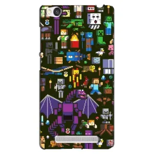 Чохол Майнкрафт на Xiaomi Redmi 4A (AlphaPrint) Minecraft (Колаж Майнкрафт)