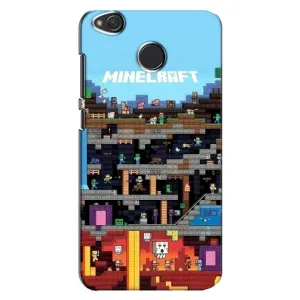 Чехол Майнкрафт на Xiaomi Redmi 4X (AlphaPrint) Minecraft (фон Minecraft)