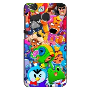 Чехол для Xiaomi Redmi 4X Бравл Старс (VPrint) (герои Бравл Старс)
