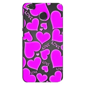 Чехлы для любимой на Редми 4Х (VPrint) (Pink hearts)