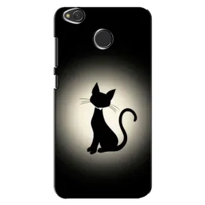 Чехол с принтом для Xiaomi Redmi 4X (AlphaPrint) Модные коты (Силуэт котика)