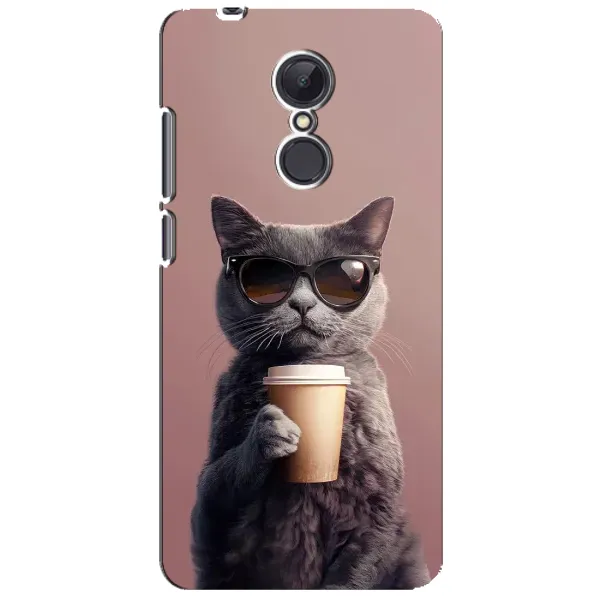 Чехол с принтом «Кот с кофе» для Xiaomi Redmi 5 Plus