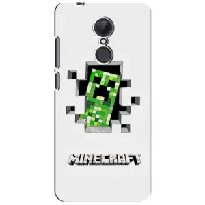 Чехол Майнкрафт на Xiaomi Redmi 5 Plus (AlphaPrint) Minecraft (крипер Майнкрафт)