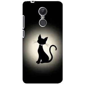 Чехол с принтом для Xiaomi Redmi 5 Plus (AlphaPrint) Модные коты (Силуэт котика)