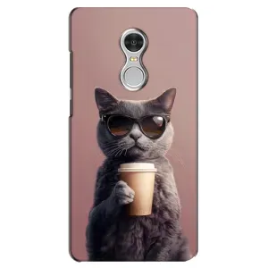 Чохол з принтом «Кіт з кавою» для Xiaomi Redmi 5